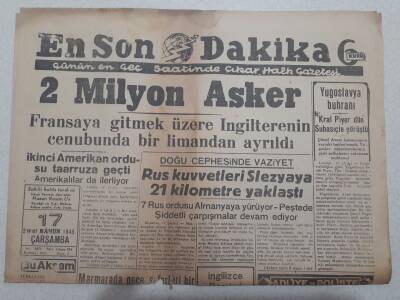 En Son Dakika Gazetesi 17 Ocak 1945 - Rus Kuvvetleri Slezenyaya 20 Km Yaklaştı GZ71737 - 1