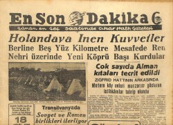 En Son Dakika Gazetesi 18 Eylül 1944 - Çok Sayıda Alman Kıtaları Tecrit Edildi GZ71405 - 2