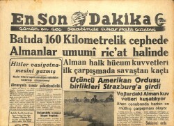 En Son Dakika Gazetesi 22 Kasım 1944 - Hitler Vasiyetnamesini Yazmış GZ71398 - 1