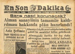 En Son Dakika Gazetesi 25 Eylül 1944 - Aziz Şefimiz İsmet İnönü 60 Yaşında GZ71409 - 1