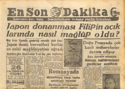 En Son Dakika Gazetesi 26 Ekim 1944 - Japon Donanması Filipin Açıklarında Nasıl Mağlup Oldu GZ71419 - 1