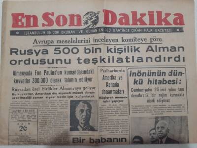 En Son Dakika Gazetesi 26 Ekim 1948 - İsmet İnönünün Dünkü Hitabesi GZ71715 - 1