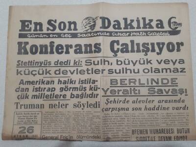 En Son Dakika Gazetesi 26 Nisan 1945 - Berlinde Yer Altı Savaşı GZ71725 - 1