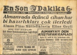 En Son Dakika Gazetesi 29 Aralık 1944 - Almanlar Çekiliyor GZ71425 - 1