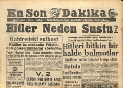 En Son Dakika Gazetesi 9 Kasım 1944 - Hitler Neden Sustu? Hitleri Bitkin Halde Bulmuşlar GZ71396 - 2