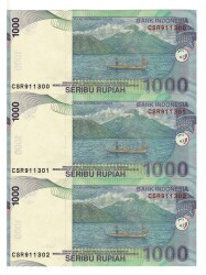 Endonezya 1000 Rupi 2000 *Seri Takipli* ÇİL YKP5859 - 2