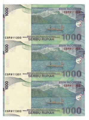 Endonezya 1000 Rupi 2000 *Seri Takipli* ÇİL YKP5859 - 2