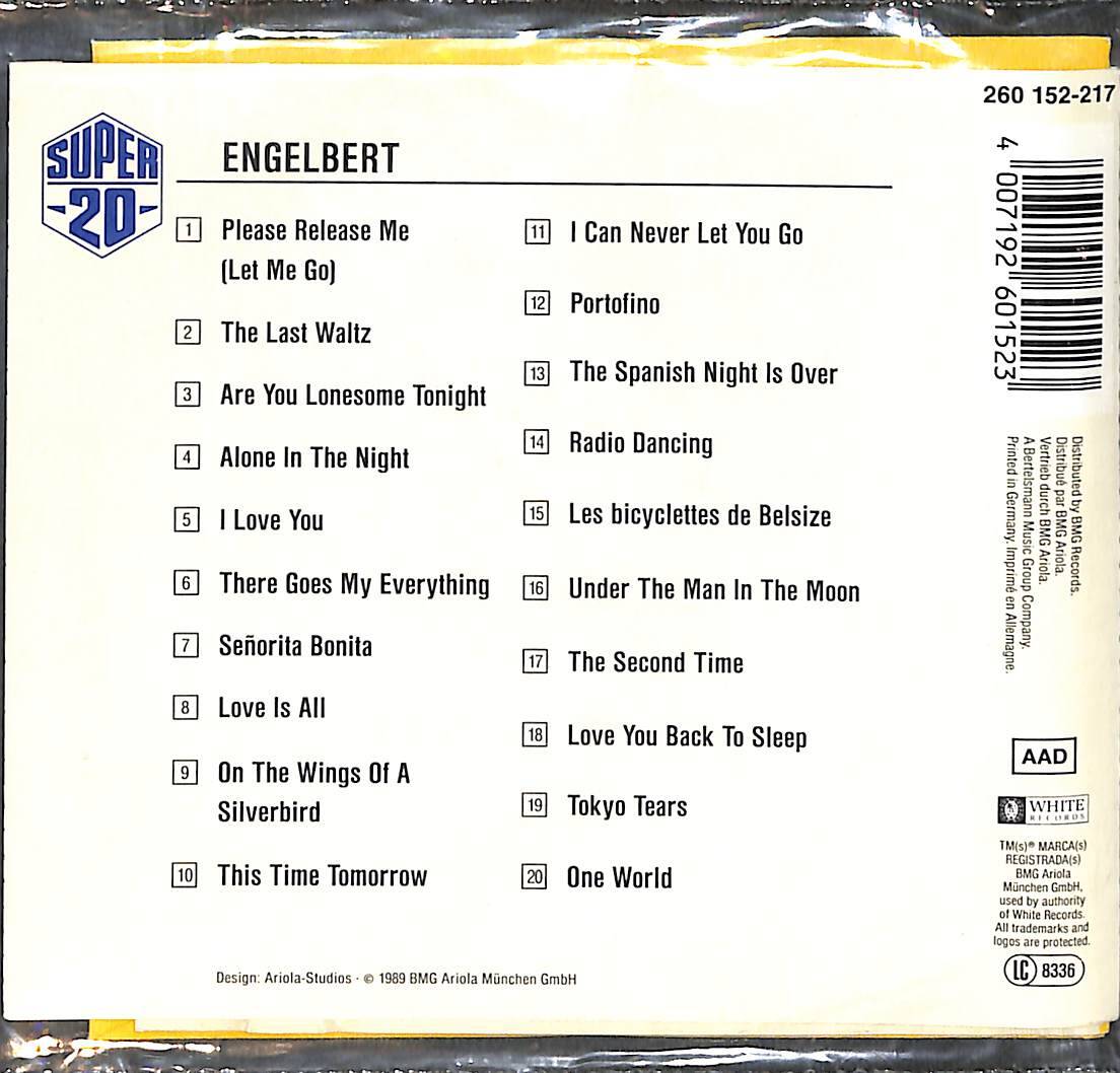 Engelbert Humperdinck – Super 20 CD (İkinci El) CD5841 - 2