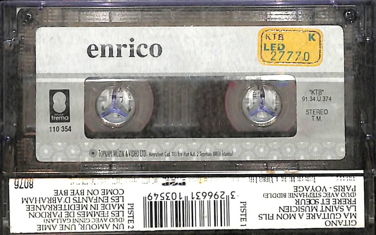 Enrico Macias - Enrico Kaset (İkinci El) KST29089 - 2