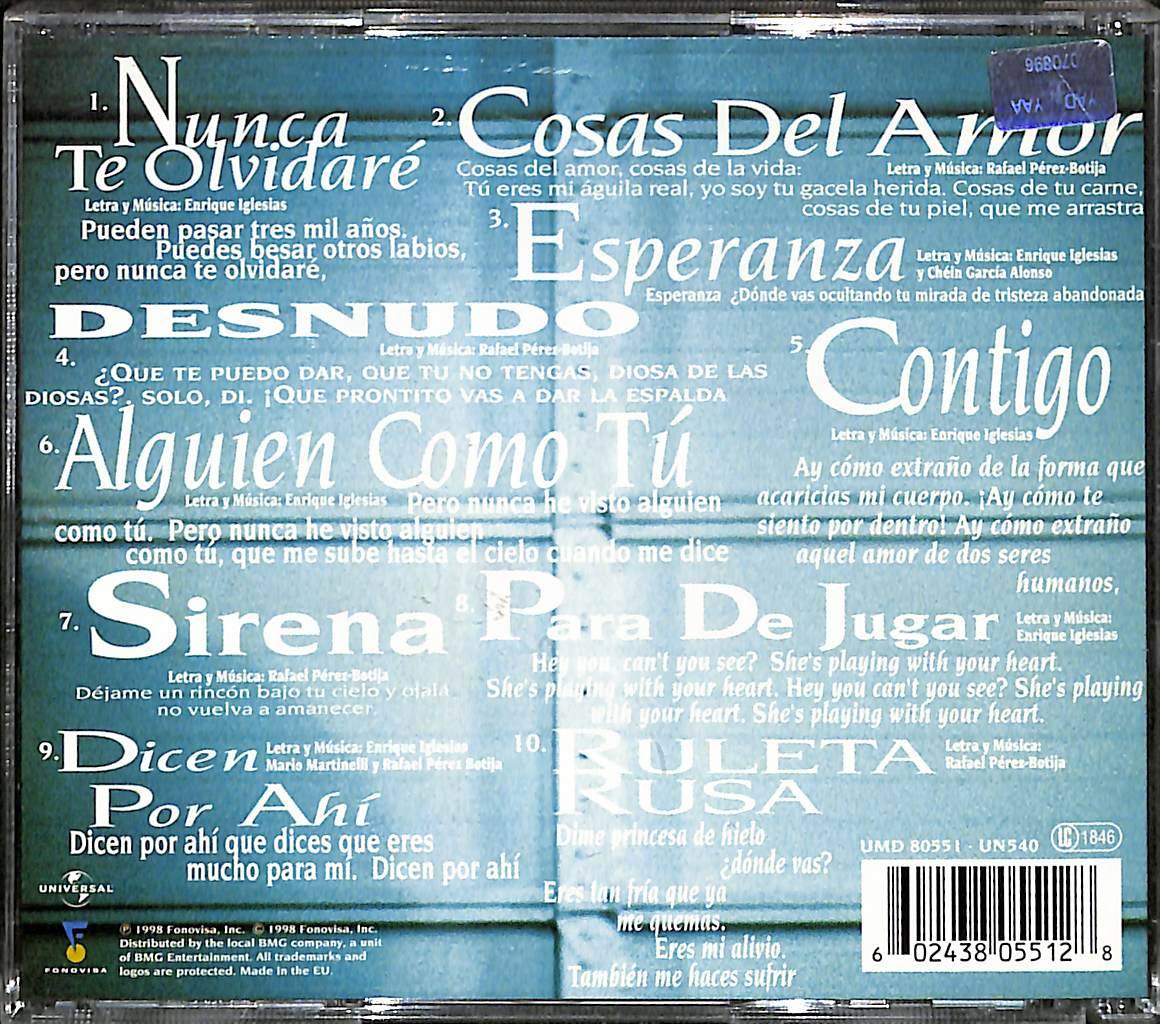 Enrique Iglesias - Cosas Del Amor CD (İkinci El) CD4602 - 2