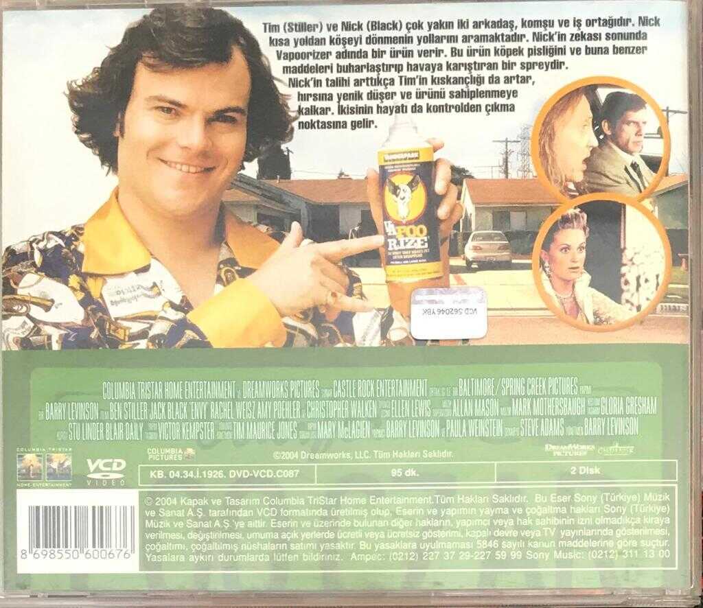 Envy -Kıskançlık Uğruna VCD Film VCD8426 Yabancı