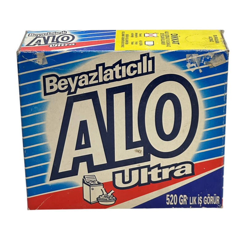 1990'lar Beyazlatıcılı Alo Ultra Toz Deterjan *Daha Beyazı Olamaz* (Dolu Kutu) AOB4736 - 2