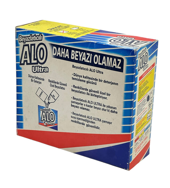 1990'lar Beyazlatıcılı Alo Ultra Toz Deterjan *Daha Beyazı Olamaz* (Dolu Kutu) AOB4736 - 3