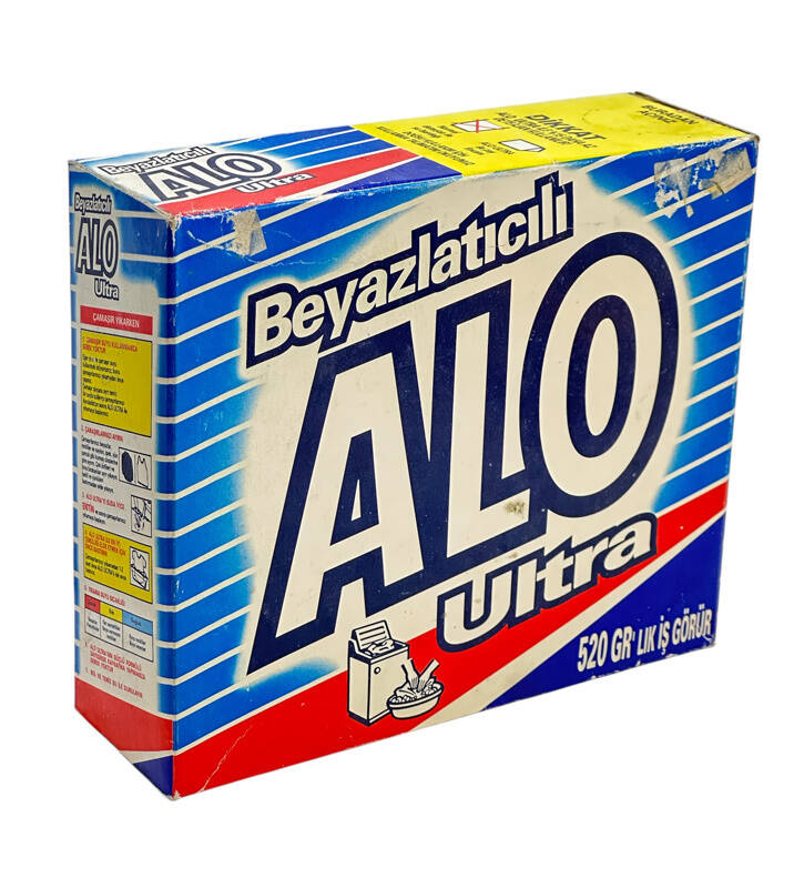 1990'lar Beyazlatıcılı Alo Ultra Toz Deterjan *Daha Beyazı Olamaz* (Dolu Kutu) AOB4736 - 4