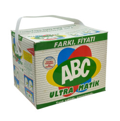 1990'lar ABC Ultra Matik Toz Deterjan *Fark Göremiyorsanız…Neden Daha Fazla Ödeyesiniz?* (Dolu Kutu) AOB4734 - 4