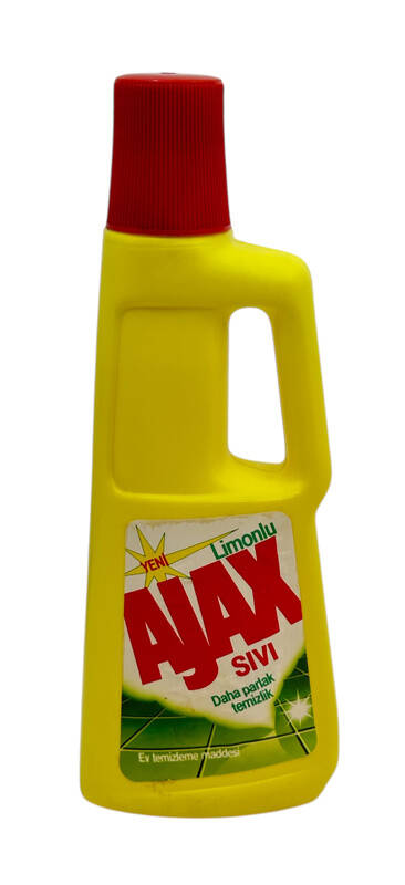 1980'ler Ajax Limonlu Sıvı Ev Temizleme Maddesi *Daha Parlak Temizlik* (Dolu Kutu) AOB4737 - 1