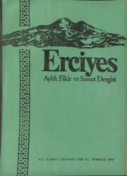 ERCİYES AYLIK FİKİR VE SANAT DERGİSİ SAYI139 TEMMUZ 1989 - ÖMER SEYFETTİNİN 69.ÖLÜM YILI, MEVLANIN ESERLERİNDE TÜRKLÜK DRG1188 - Gökçekoleksiyon