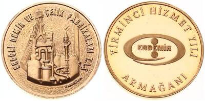 Ereğli Demir ve Çelik Fabrikaları 20.Hizmet Yılı Altın Madalya TCH1453 2894 - 1