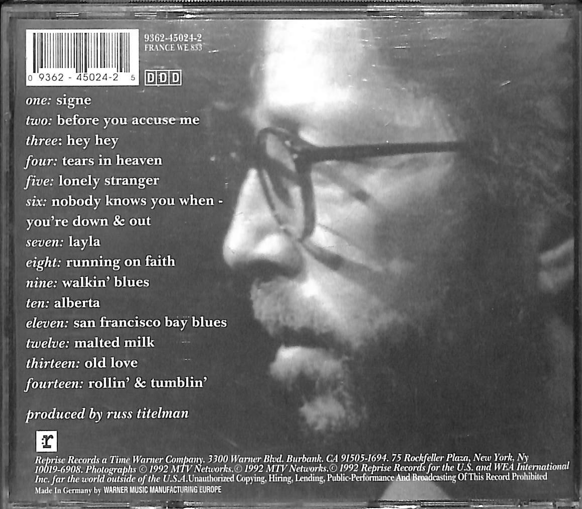 Eric Clapton ‎– Unplugged CD (İkinci El) CD5338 - 2