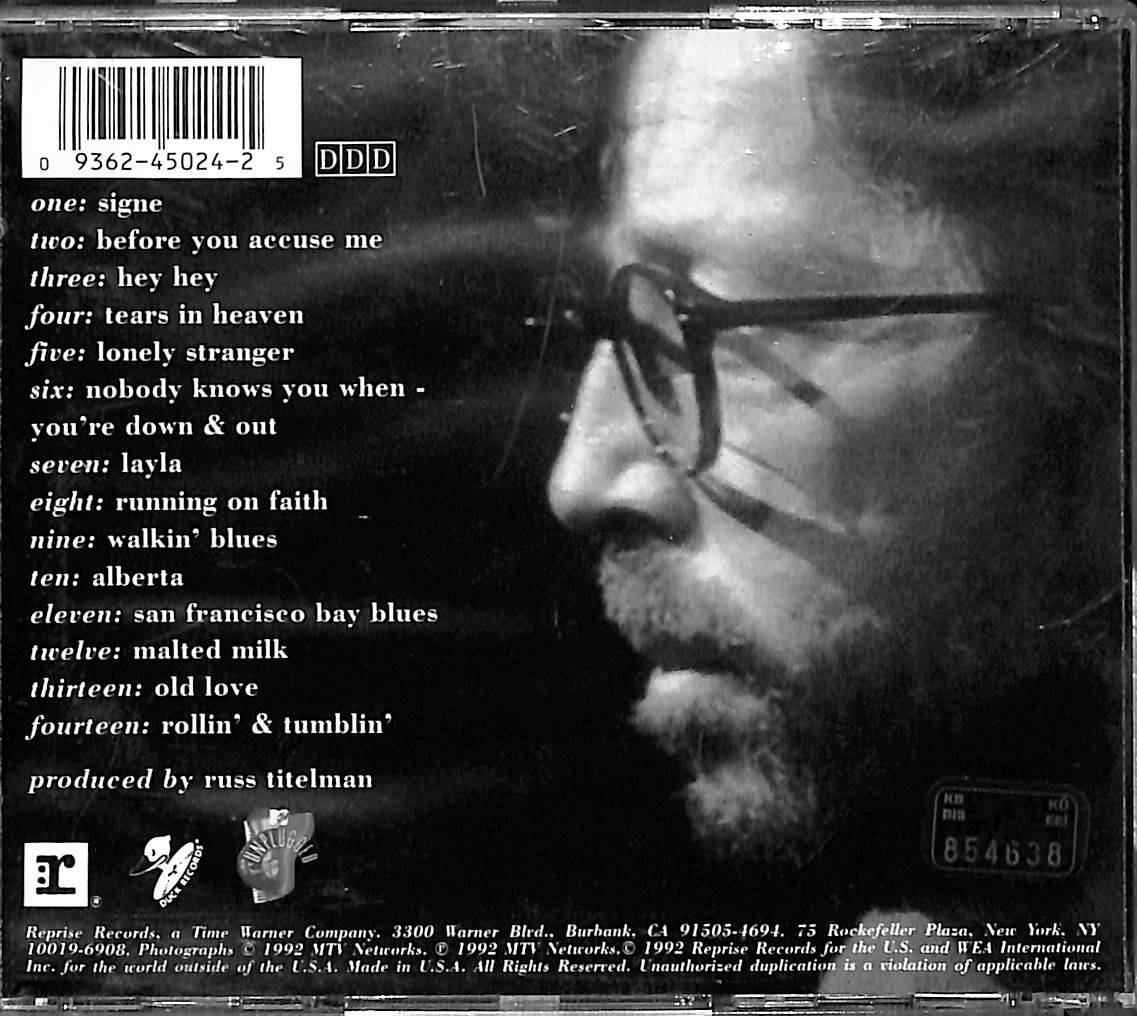 Eric Clapton ‎– Unplugged CD (İkinci El) CD5554 - 2