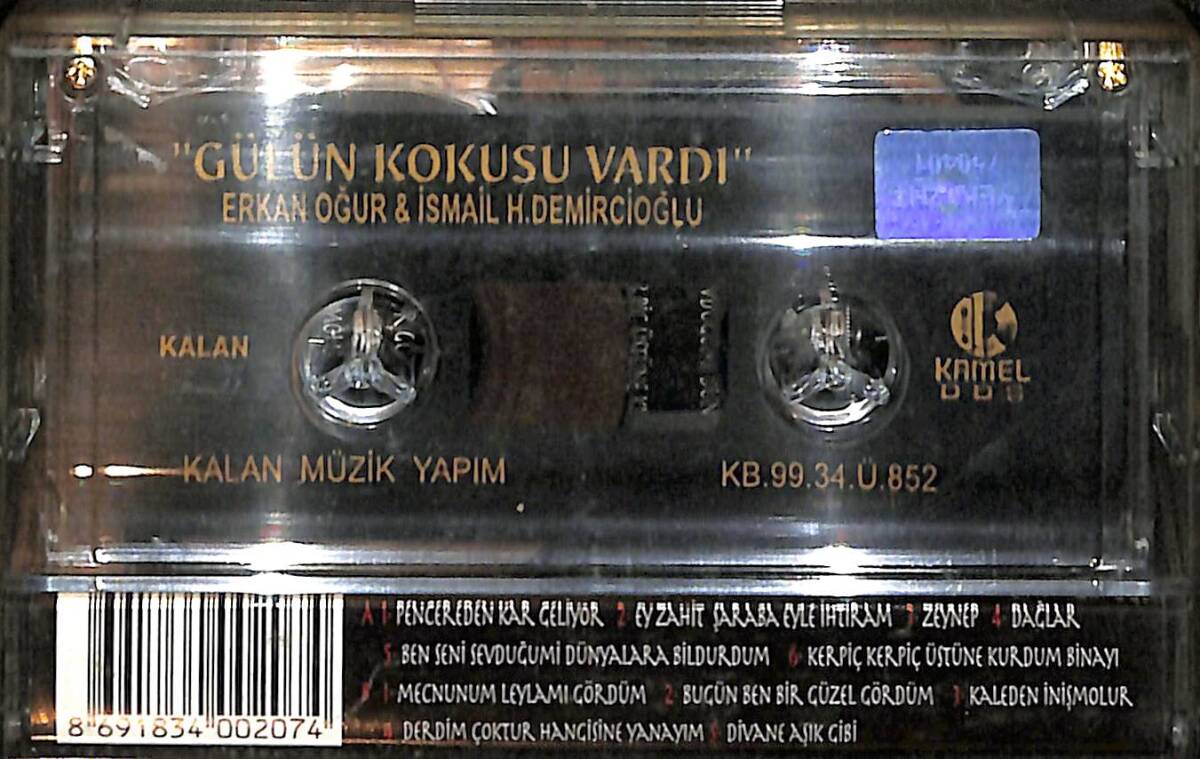 Erkan Oğur&İsmail Demircioğlu - Gülün Kokusu Vardı Kaset (İkinci El) KST28349 - 2
