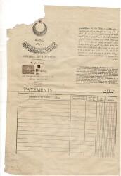 Erken Cumhuriyet Dönemi T.C. Maliye Vekaleti Fransızca Başlıklı Kira Sözleşmesi / Kontrat Formu OSM70 - Gökçekoleksiyon