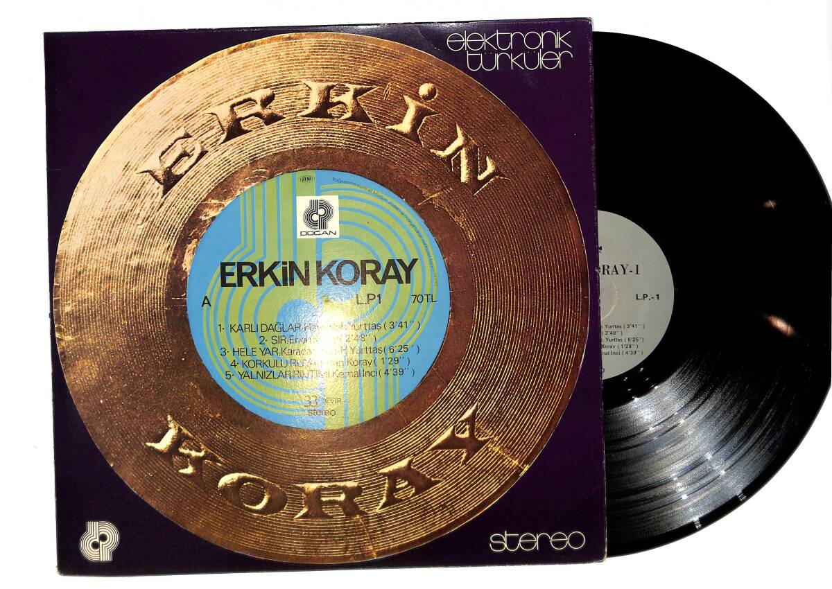 Erkin Koray – Elektronik Türküler LP PLAK (10/9) (Excellent VG++) – Orijinal 1979 Doğan Plak Baskısı PLK26466 - 1