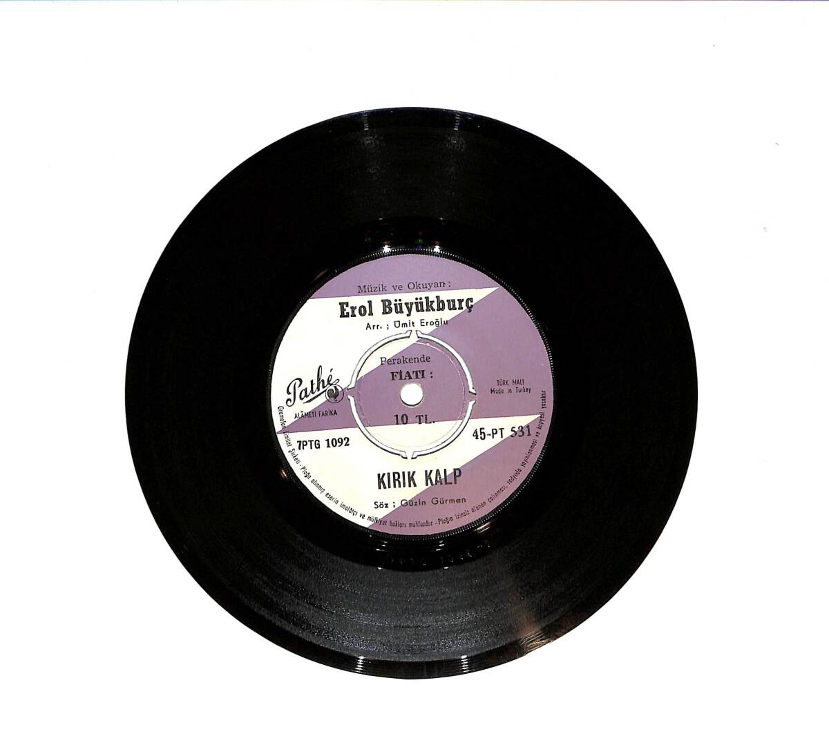 Erol Büyükburç - Gözlerime İyice Bak / Kırık Kalp PLAK (10/8) PLK23478 - 1