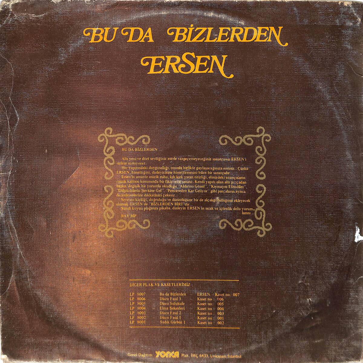 Ersen - Bu Da Bizlerden LP PLAK (10/8) PLK26511 - 2