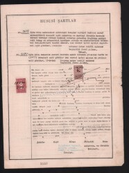 Erzurum 1949 Yılı Maliye Bakanlığı Kira Kontratosu HSS251 - 2