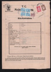 Erzurum 1949 Yılı Maliye Bakanlığı Kira Kontratosu HSS261 - 1