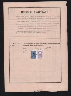 Erzurum 1949 Yılı Maliye Bakanlığı Kira Kontratosu HSS261 - 3