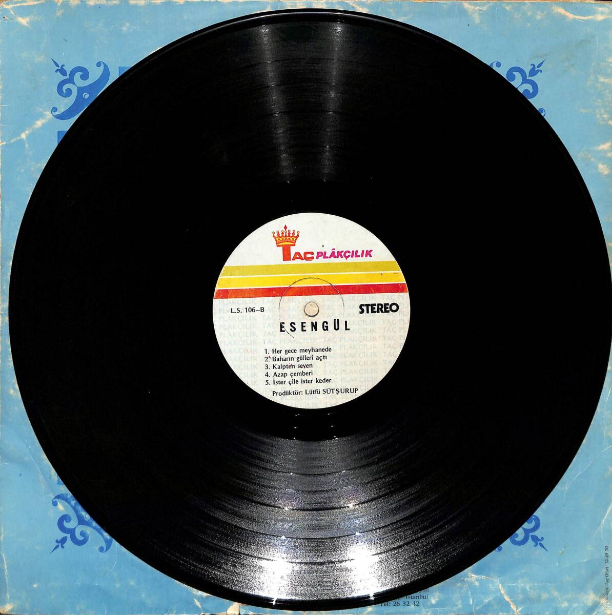 Esengül – Hayat Dolu Gençliğe Veda | Taç Plakçılık 33′lük LP (Long Play) PLAK (10/8) 