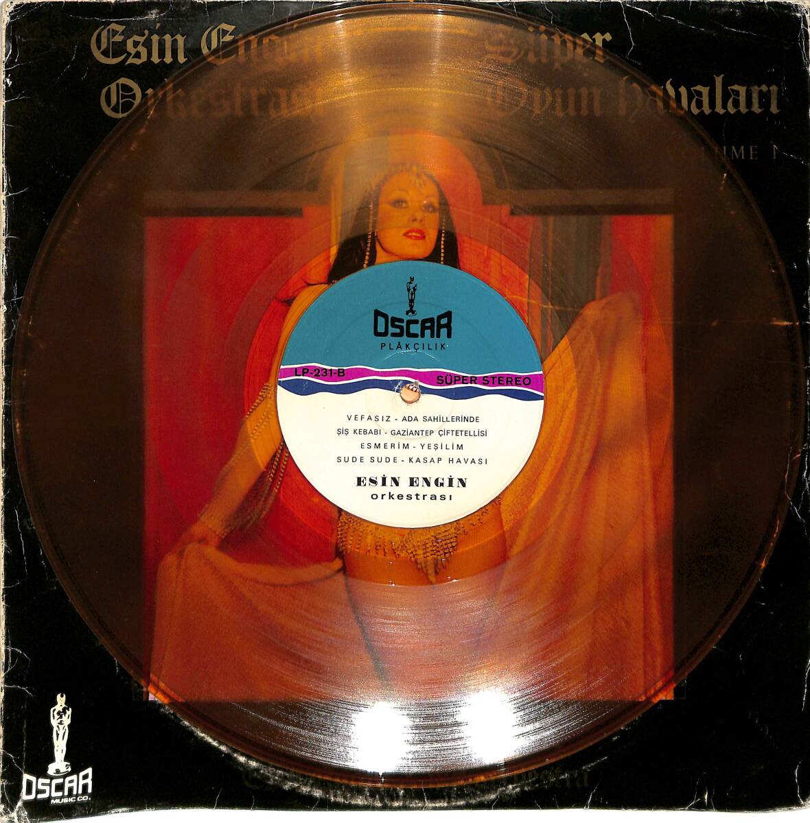 Esin Engin Orkestrası – Süper Oyun Havaları Vol. 1 | Oscar Music Co. 33'lük LP (Long Play) PLAK (10/9) ''Orijinal Dönem Baskı'' PLK28162 - 2