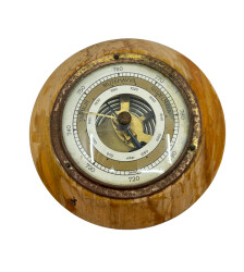 Eski Ahşap Duvar Tipi Barometre – Askılı Analog Hava Ölçer AOB3975 - 1