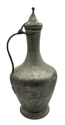 1954 Tarihli Eski El Dövme Bakır İbrik – 57 cm | Tarihli Nadir Parça AOB2856 - Gökçekoleksiyon