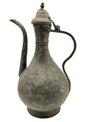 Eski El Dövme Bakır İbrik – Klasik Osmanlı Form, Patinalı Yüzey AOB2859 - 2