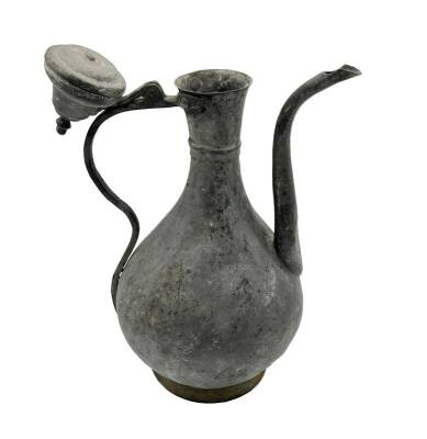 Eski El Dövme Bakır İbrik – Klasik Osmanlı Form, Patinalı Yüzey AOB2859 - 1