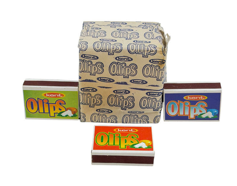 Eski Bakkal - 1990's Kent Olips 10'lu Dolu Paket Kibrit AOB5508 - 1