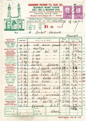 ESKİ BAKKAL - Darende Pazarı - Zülkarneyn, Mehmet Yıldırım Sabit, Haki Ve Muharrem Akyol - Olin Yağları - Pil - Pereja Kolonya - Arı - Ledi Bisküvileri Fatura EFM2000 - 2