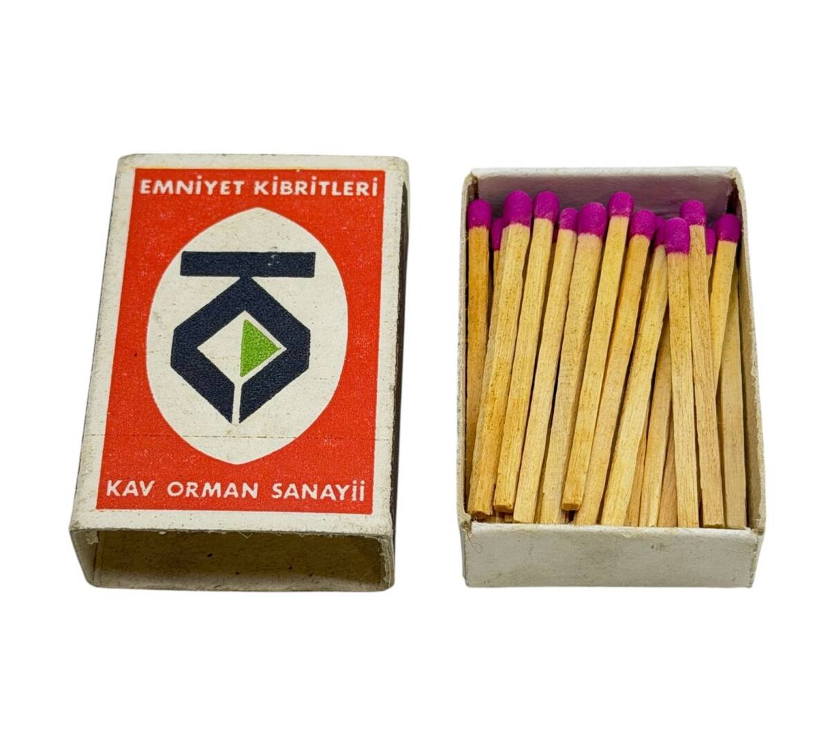 Eski Bakkal - Kav Orman Sanayii Emniyet Kibritleri Dolu Paket Kibrit AOB5306 - 2