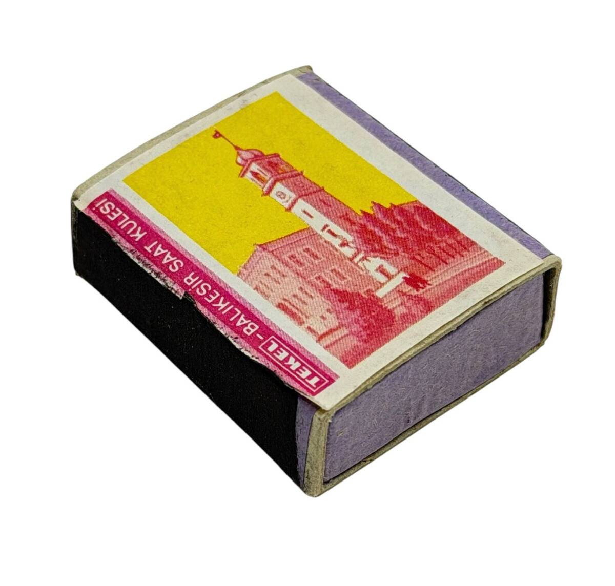 Eski Bakkal - Tekel - Balıkesir Saat Kulesi Dolu Paket Kibrit AOB5296 - 1