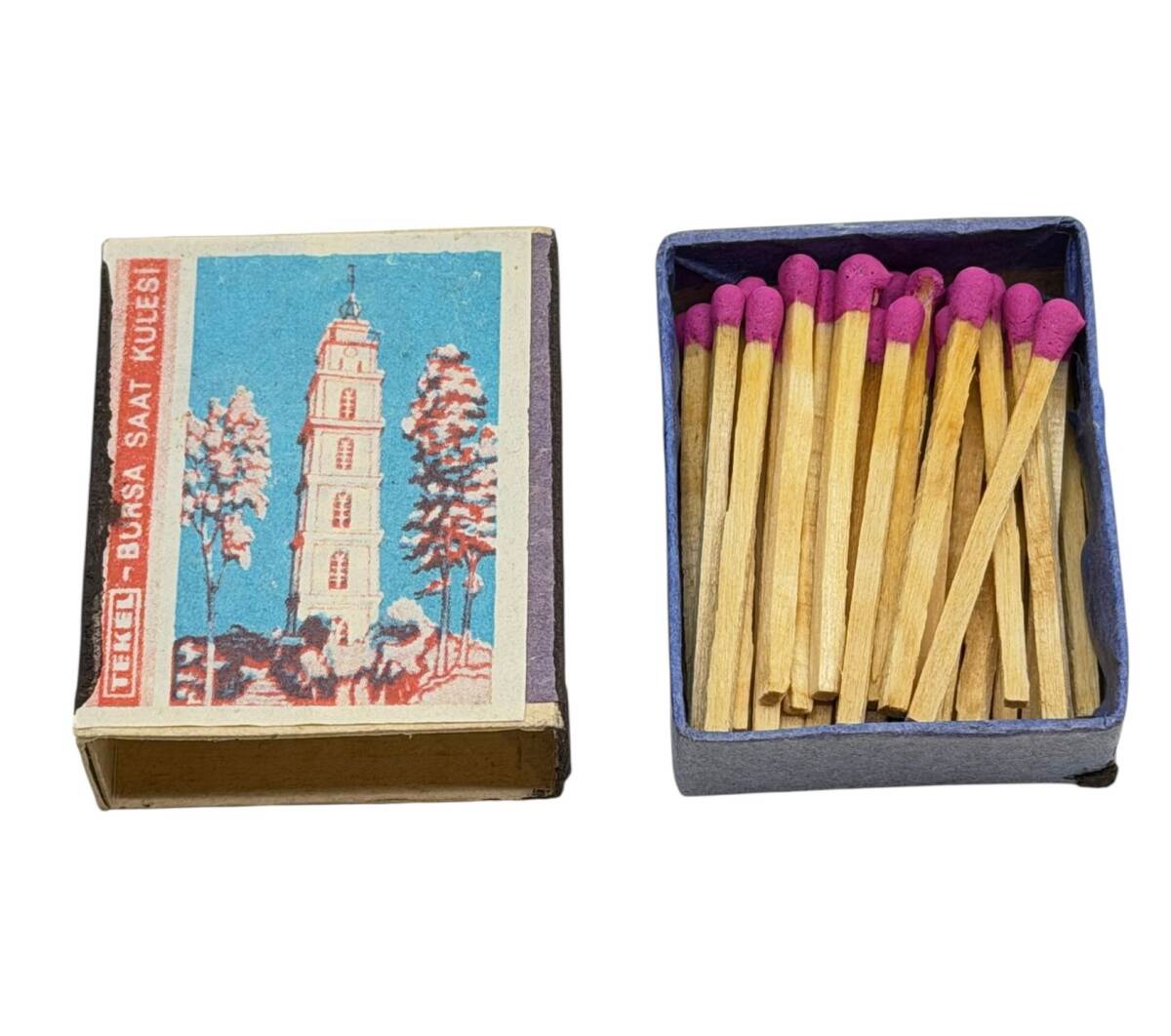 Eski Bakkal - Tekel - Bursa Saat Kulesi Dolu Paket Kibrit AOB5290 - 2