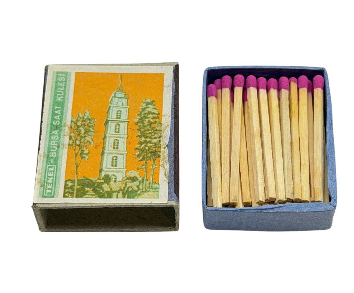 Eski Bakkal - Tekel - Bursa Saat Kulesi Dolu Paket Kibrit AOB5291 - 2