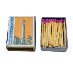 Eski Bakkal - Tekel - Çorum Saat Kulesi Dolu Paket Kibrit AOB5293 - 2