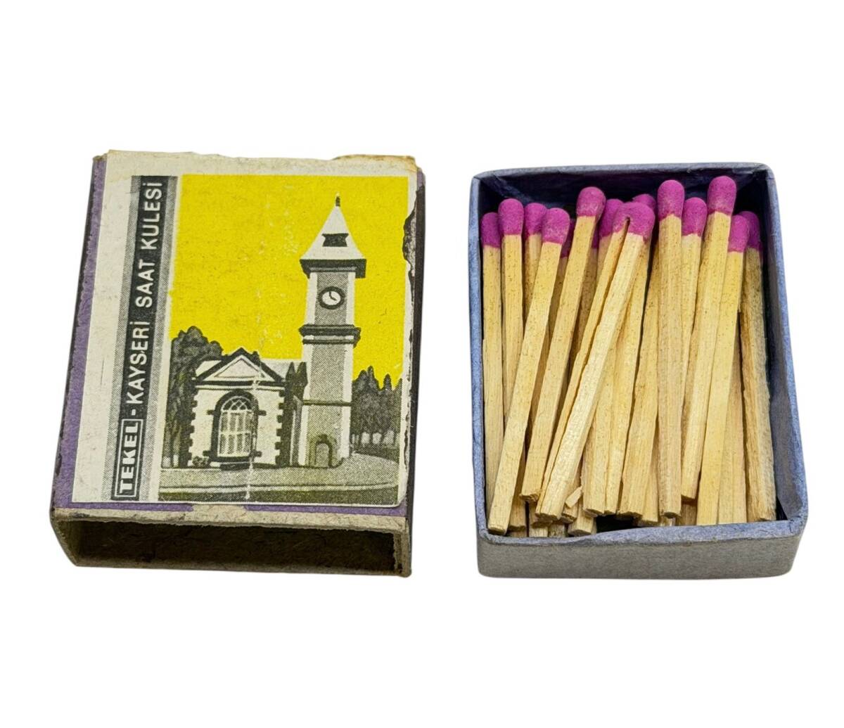 Eski Bakkal - Tekel - Kayseri Saat Kulesi Dolu Paket Kibrit AOB5297 - 2