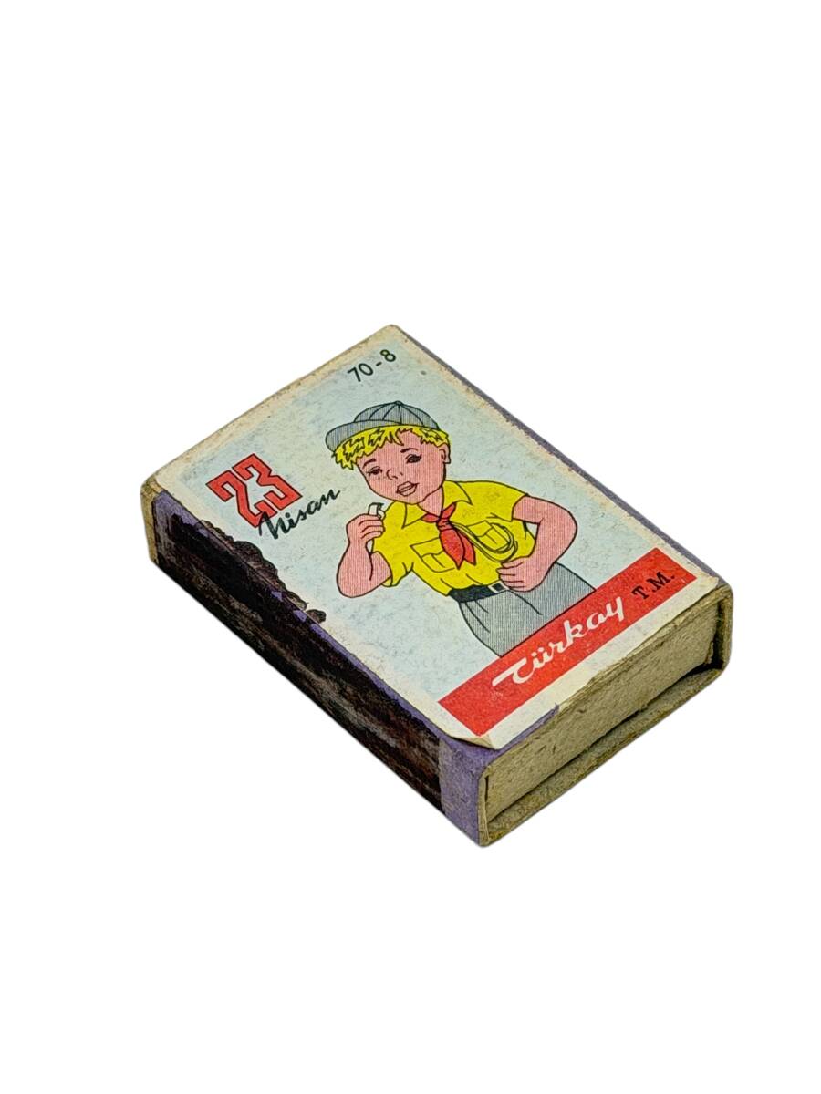 Eski Bakkal - Türkay 23 Nisan Görselli Boş Kibrit Kutusu AOB5502 - 1