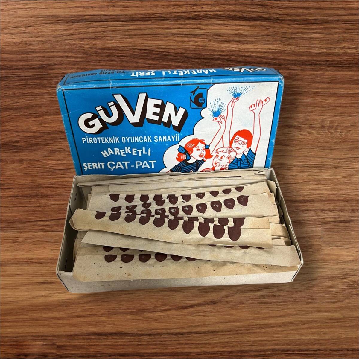 Eski Bakkaliye - GÜVEN Hareketli Şerit Çata-Pat Dolu Kutu #BAK73 (N) - 2