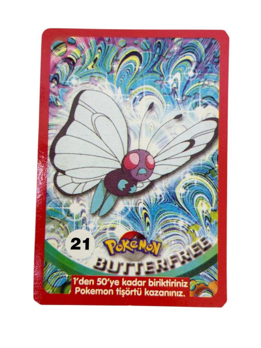 Eski Bakkaliye - Sultan Sakızı Pokemon Oyun Kartı Karakter BUTTERFREE No : 21 Çil AOB5557 - 1