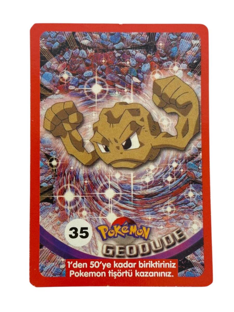 Eski Bakkaliye - Sultan Sakızı Pokemon Oyun Kartı Karakter GEODUDE No : 35 Çil AOB5569 - 1